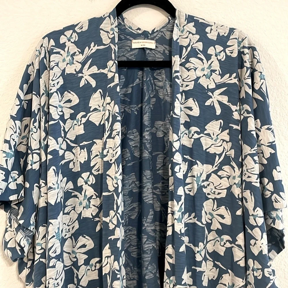 Known Supply Women Boho Cardigan XXL Floral Organic Cotton Longline Oversized